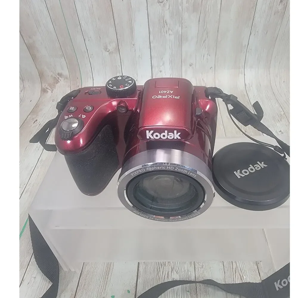 Kodak PixPro Digital Camera AZ401 20MP 40x Optical Zoom HD Red Tested Working